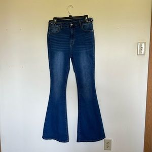 Women’s Bell Bottom Flare Blue Jeans
